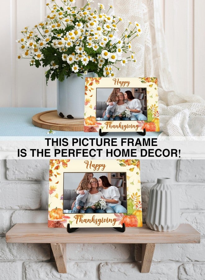 KFNER Fall Harvest Picture Frame Gift, Happy Thanksgiving Gifts, Autumn Pumpkin Photo Frame for Family Friends Coworkers, Thanksgiving Party Decorations for Home Office School Classroom -48 - Image 3
